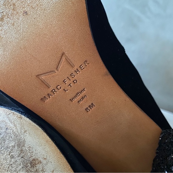 Marc Fisher Ltd. Zack Black Velvet Glitter Pumps - Picture 11 of 12